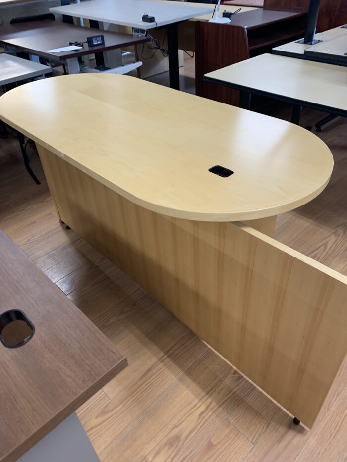 Used Office Desk-Racetrack design-Could be used as Reception Desk-29" tall