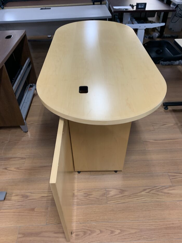 Used Office Desk-Racetrack design-Could be used as Reception Desk-29" tall - Image 2