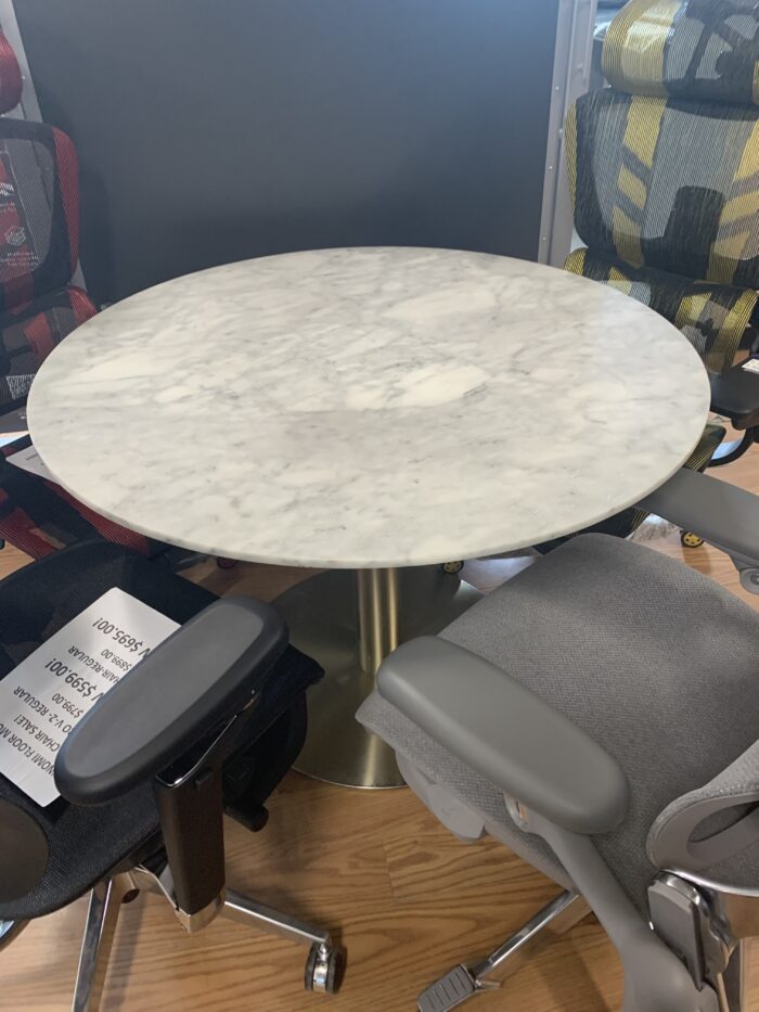 Floor Model Marble Top Meeting Table/Accent Table