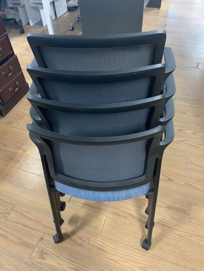 Padded Seat-Stackable Rolling Visitors Chairs-4 Available! - Image 2