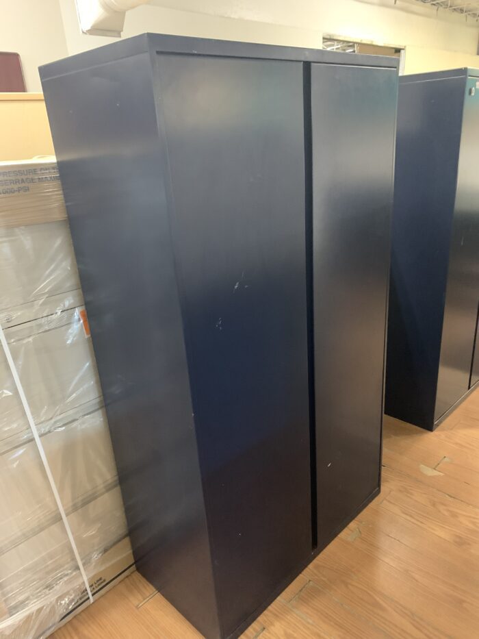 Used Upright Metal Storage Cabinet with Dividers - Image 2